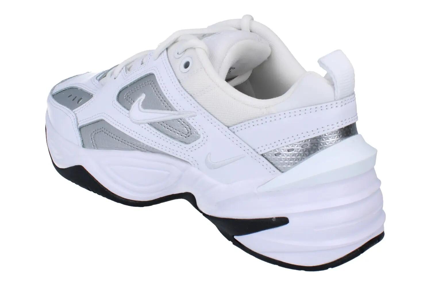 Nike M2K Tekno White Metallic Silver Black (Women's) 2/6