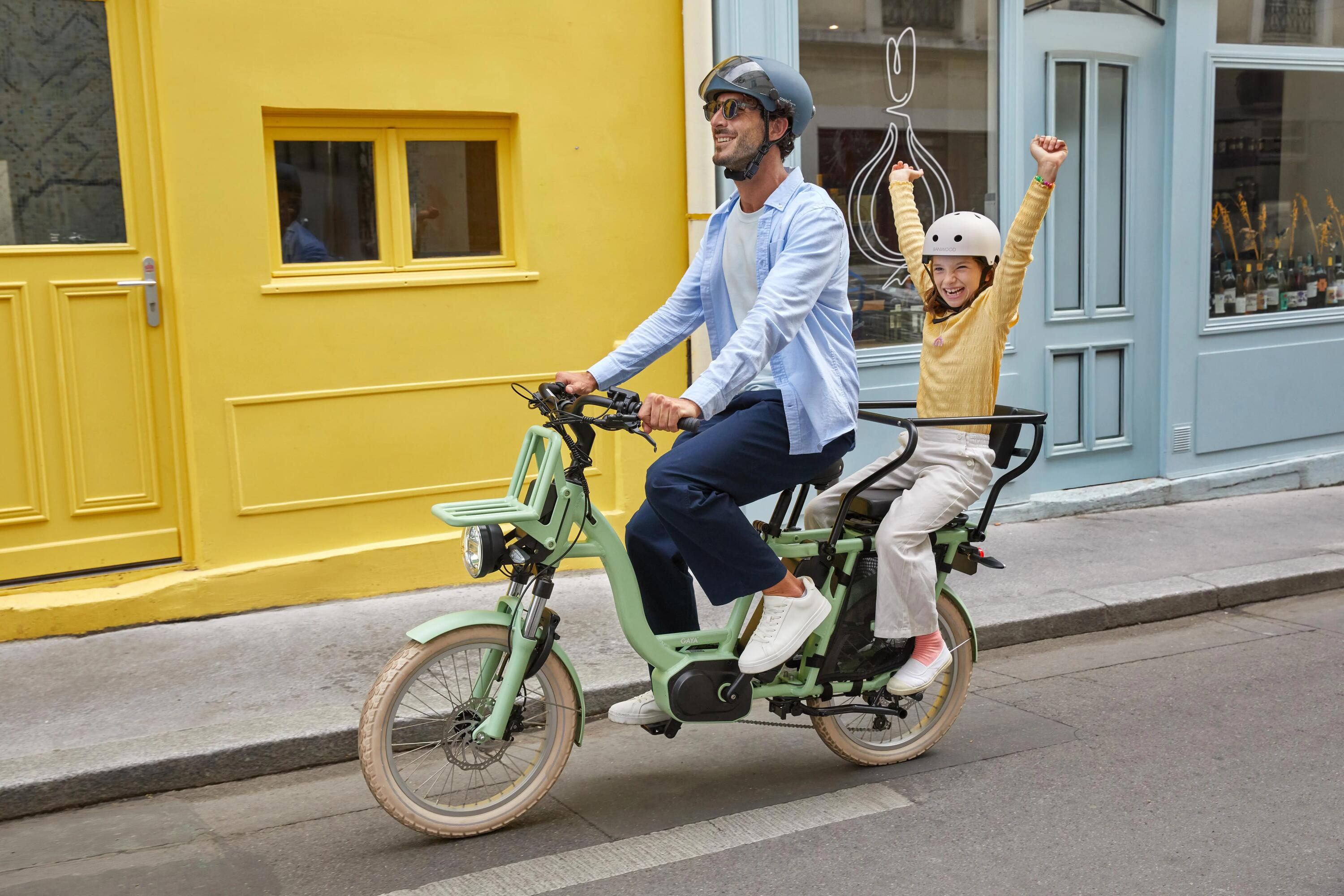 Vélo Cargo GAYA, L'Original Le Court, Nuit, Pack Adulte + Barres 2/7