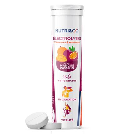 Electrolytes hydratation Goût Mangue-Passion - 15 pastilles