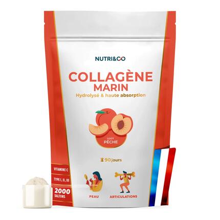 Collagène Marin - Santé et Prévention Articulaire - Goût Pêche - 540g