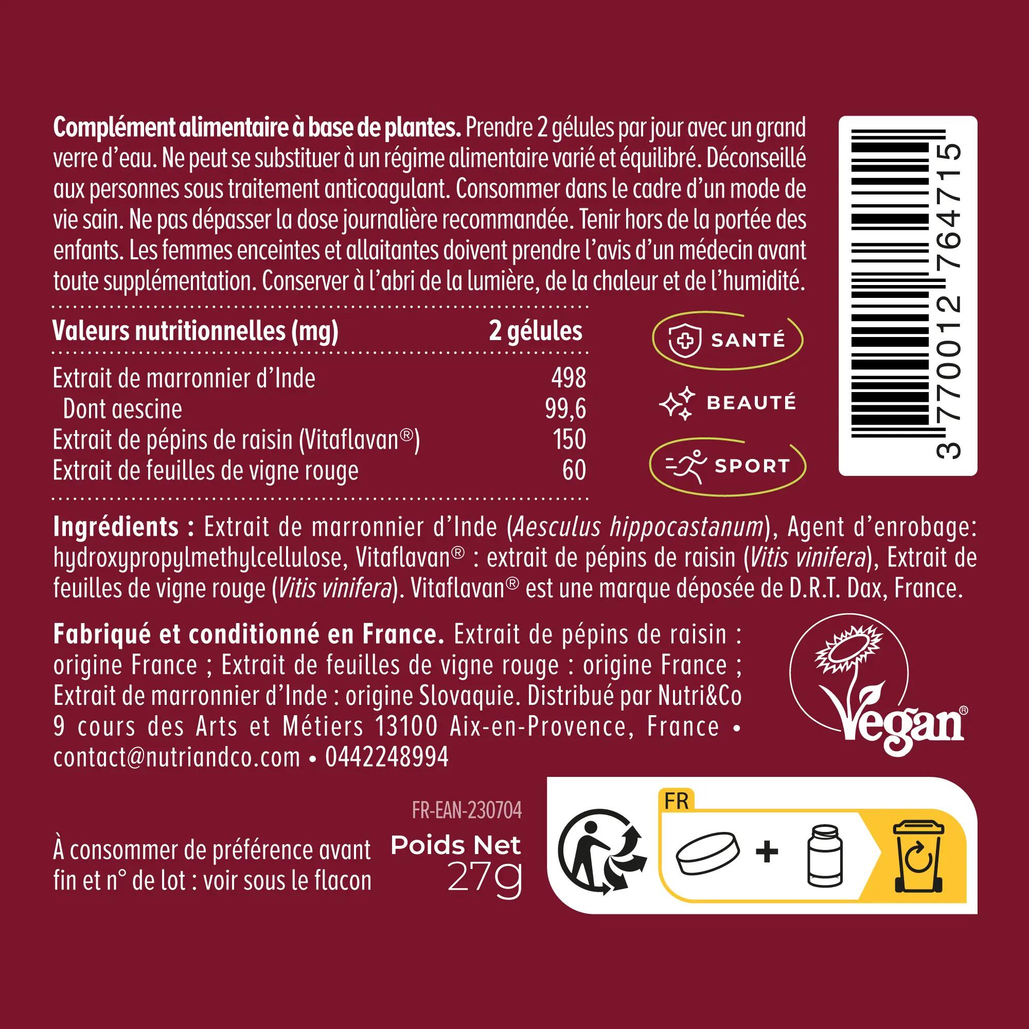 Jambes Légères - 60 gélules 3/3