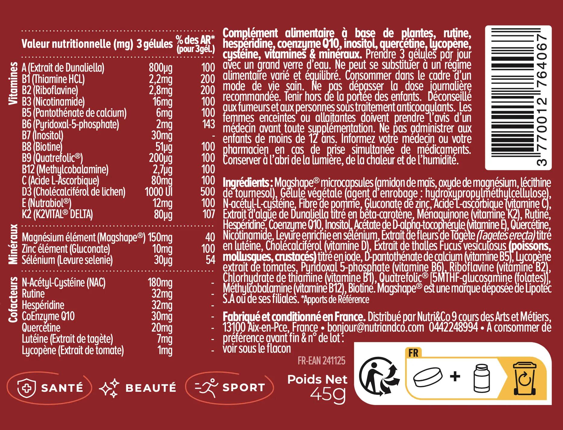 Multivitamines - 90 gélules 3/3