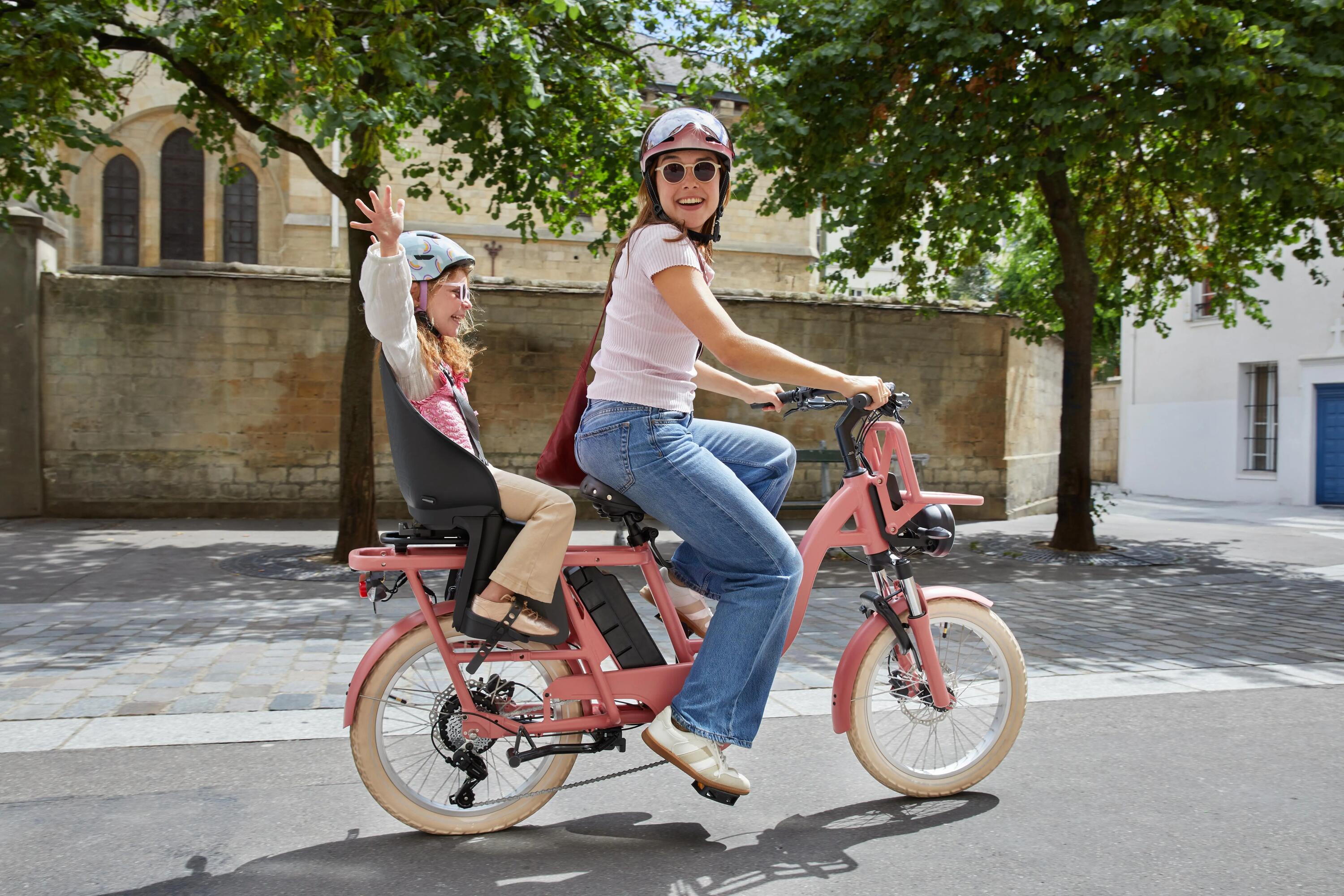 Vélo Cargo GAYA, L'Original Le Court, Rose Poudrée, Pack Bébé 2/2