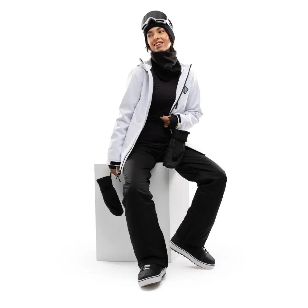 Dames Wintersport snowboardjas W2-W Nevelgeist Wit 3/8