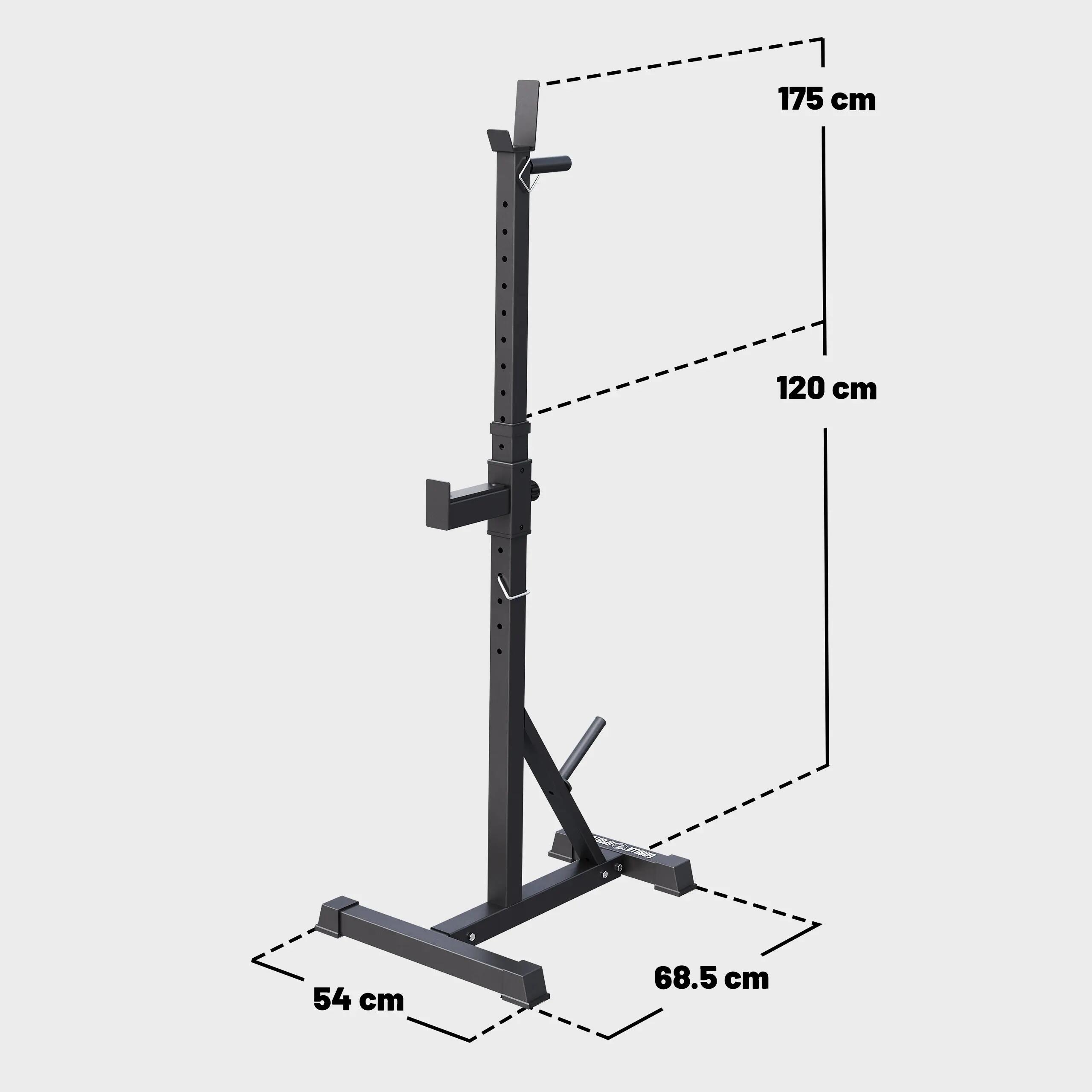Squat Rack Hantelständer verstellbar, Kniebeugenständer bis 500 kg, Stahl 2/7