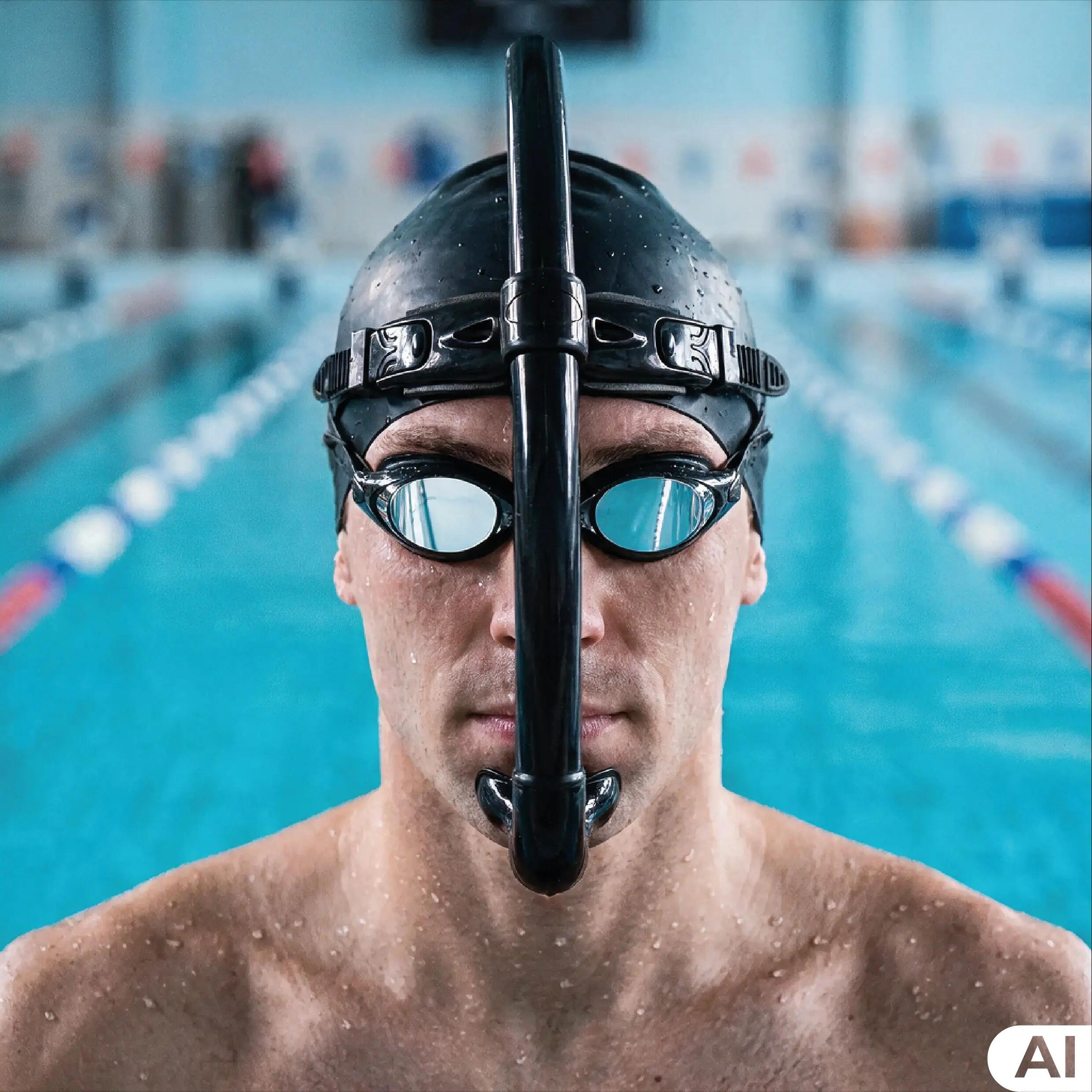 Rurka fajka czołowa pływacka treningowa na basen Aqua-Sport Air Snorkel 9/11
