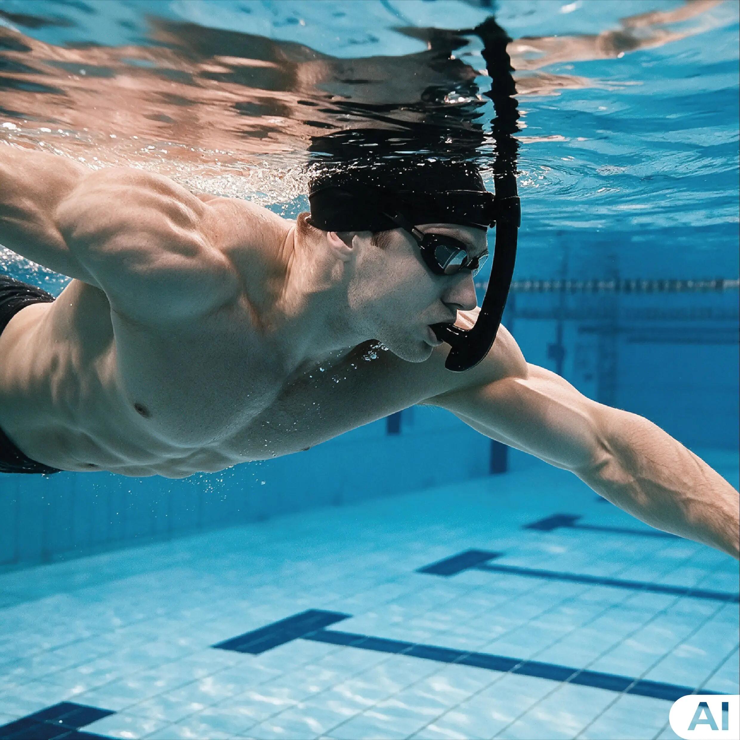 Rurka fajka czołowa pływacka treningowa na basen Aqua-Sport Air Snorkel 8/11