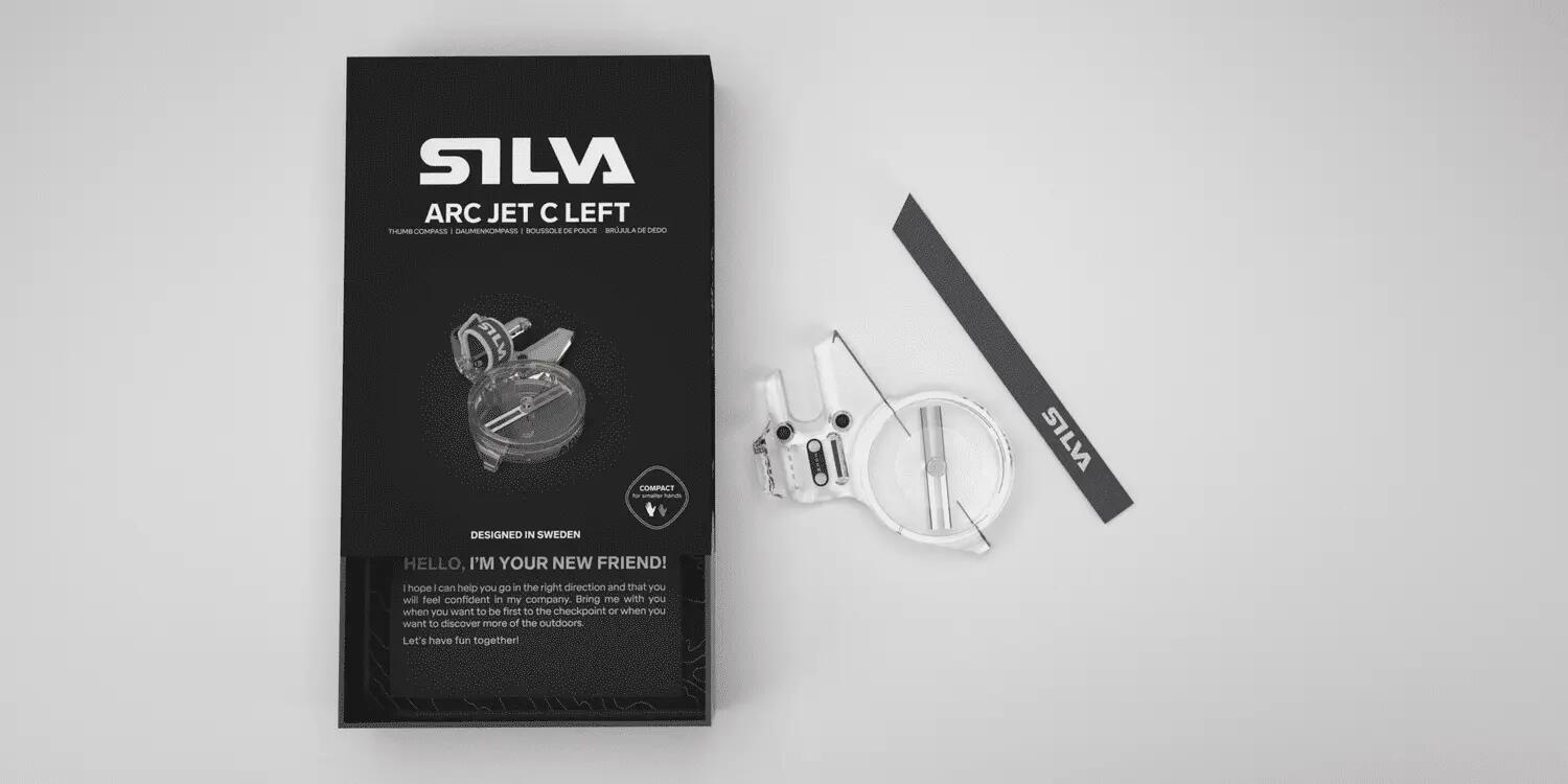 Boussole de pouce pour course d'orientation Silva Arc Jet C Gauche 4/8
