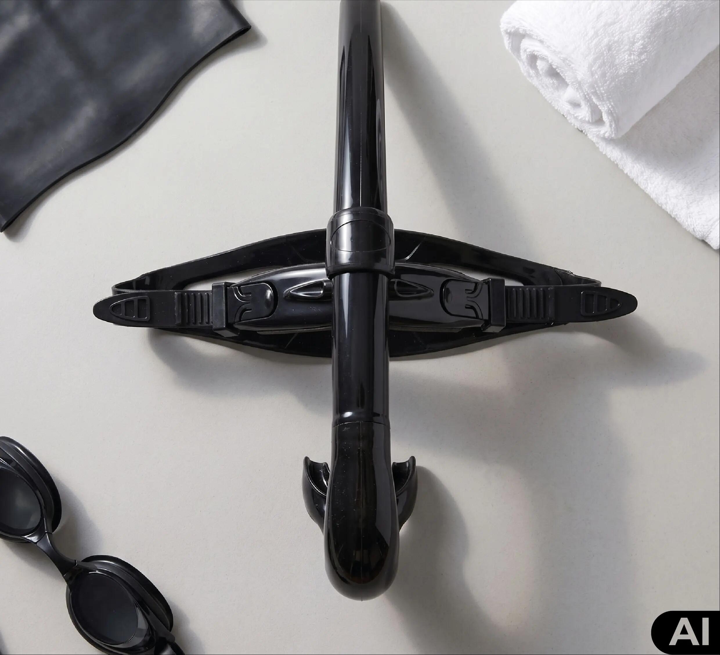 Rurka fajka czołowa pływacka treningowa na basen Aqua-Sport Air Snorkel 11/11