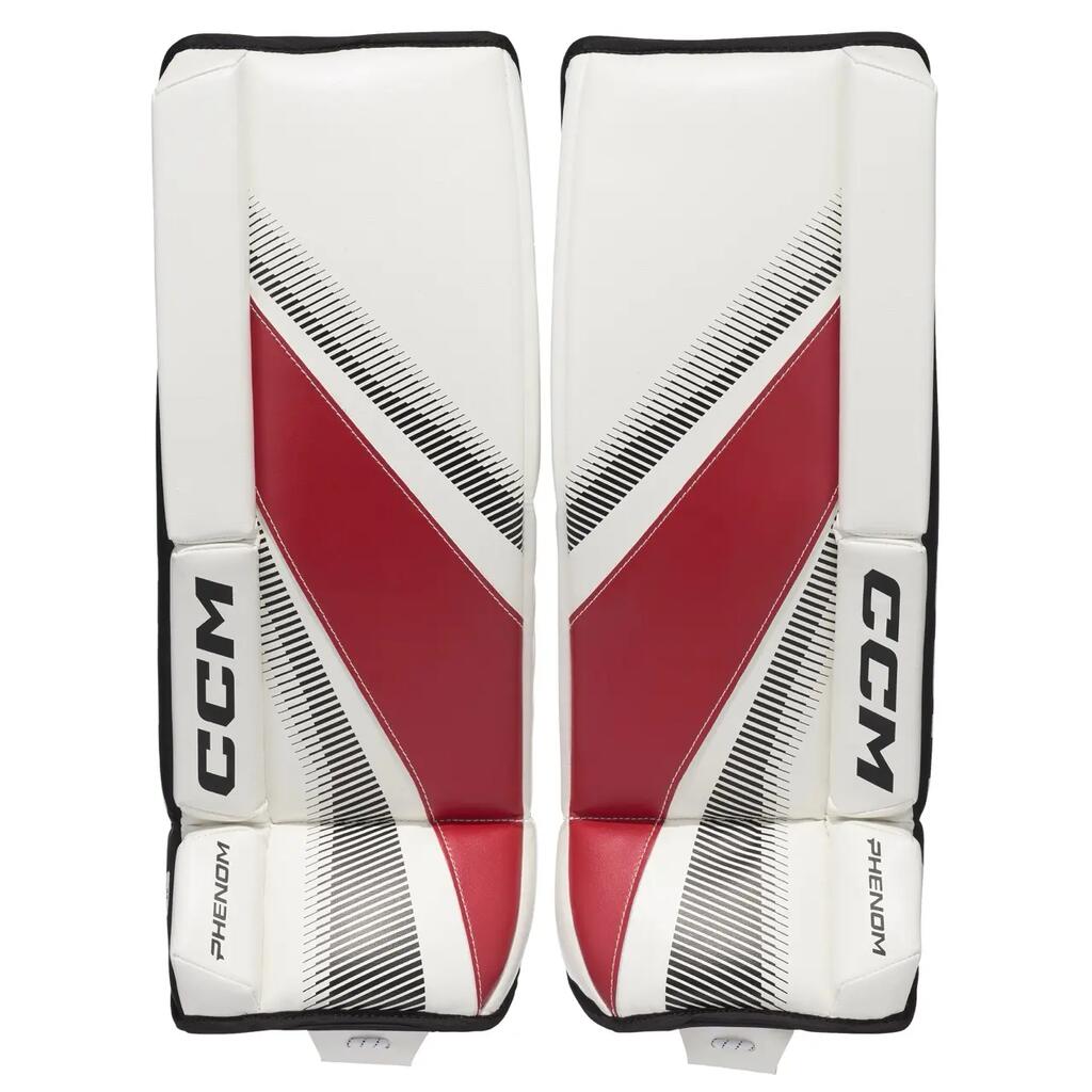 GPPHNMCC YT CCM Phenom Goalie Pads White/Red/Black 22