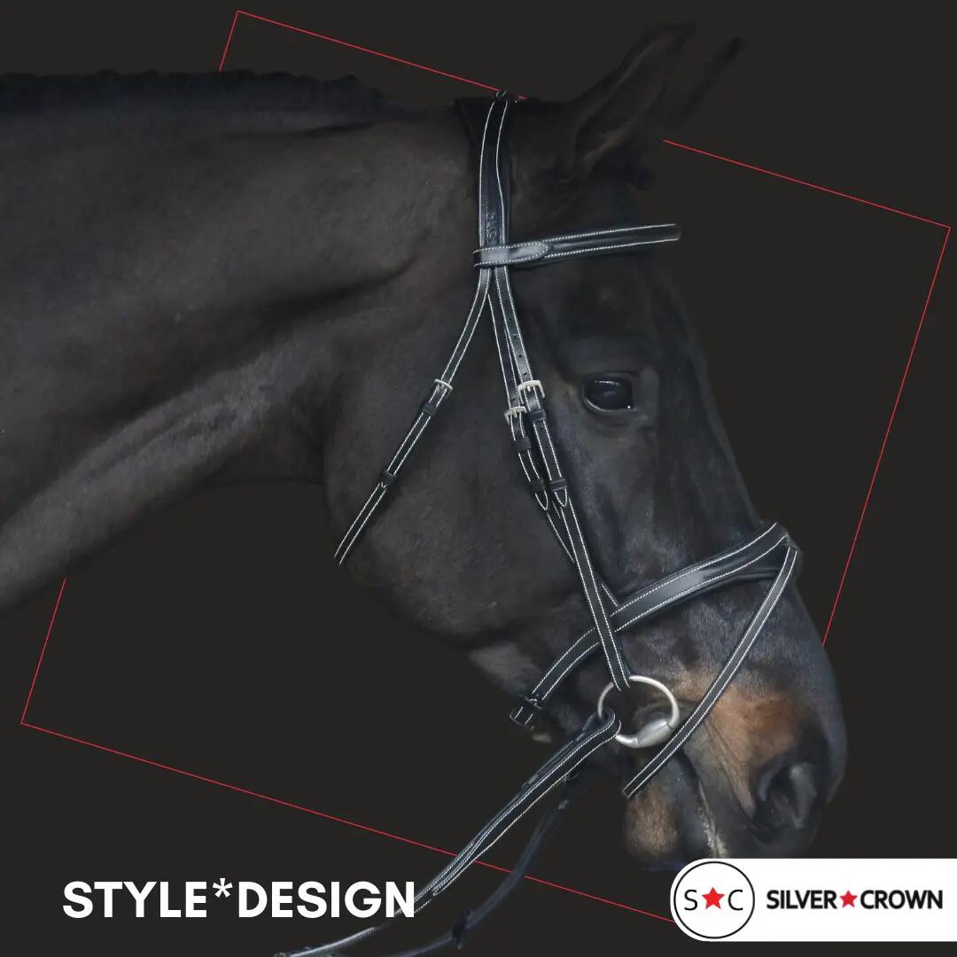Bridon équitation pour cheval Silver Crown Style* Design 2/3