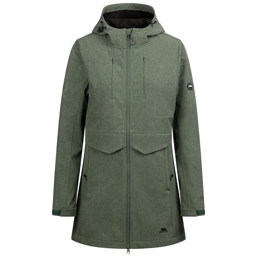 Womens Softshell Jacket Hooded Longer Length - Aylmer