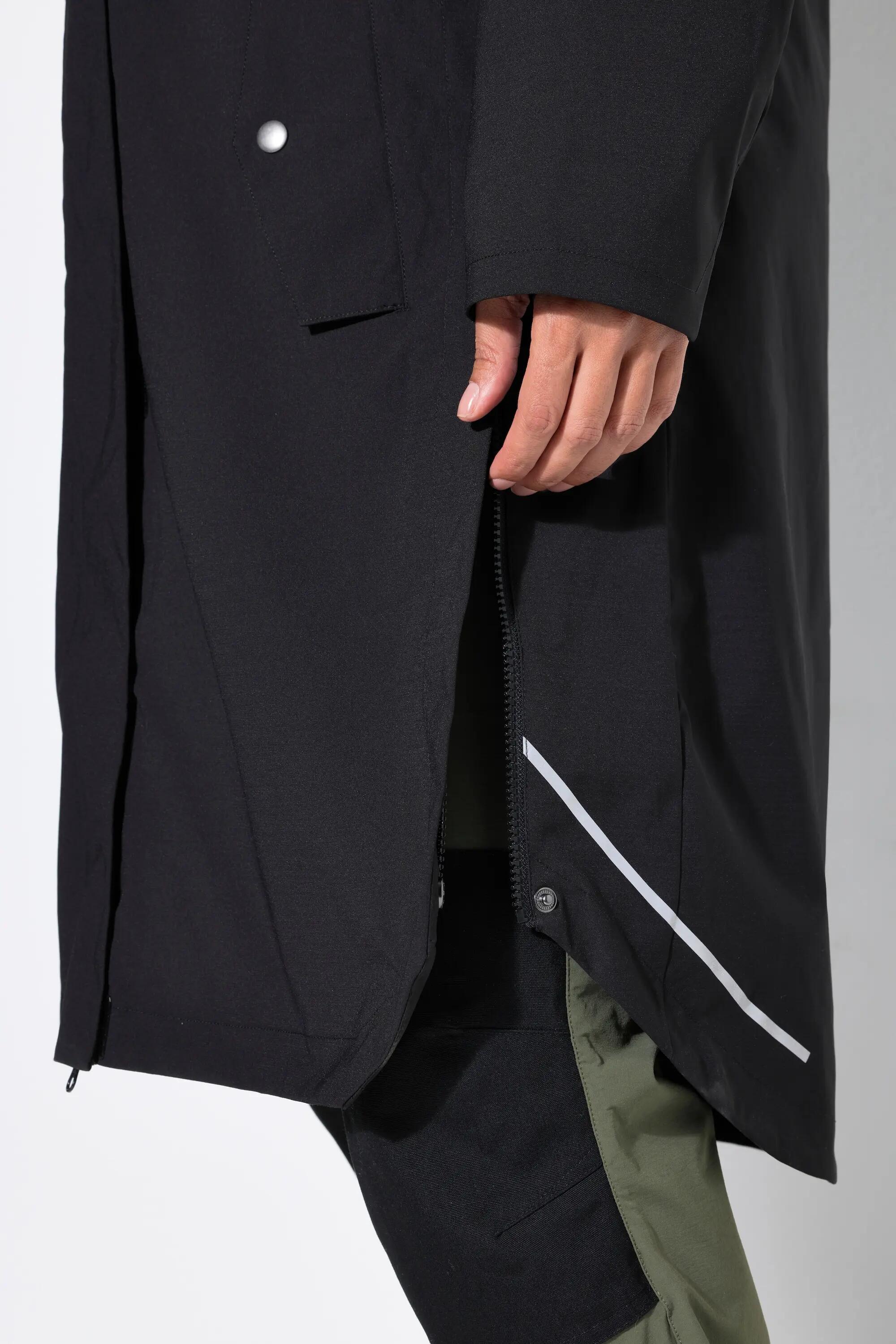 Damen Long-Funktionsjacke wasserdicht Kapuze Windfang 6/7