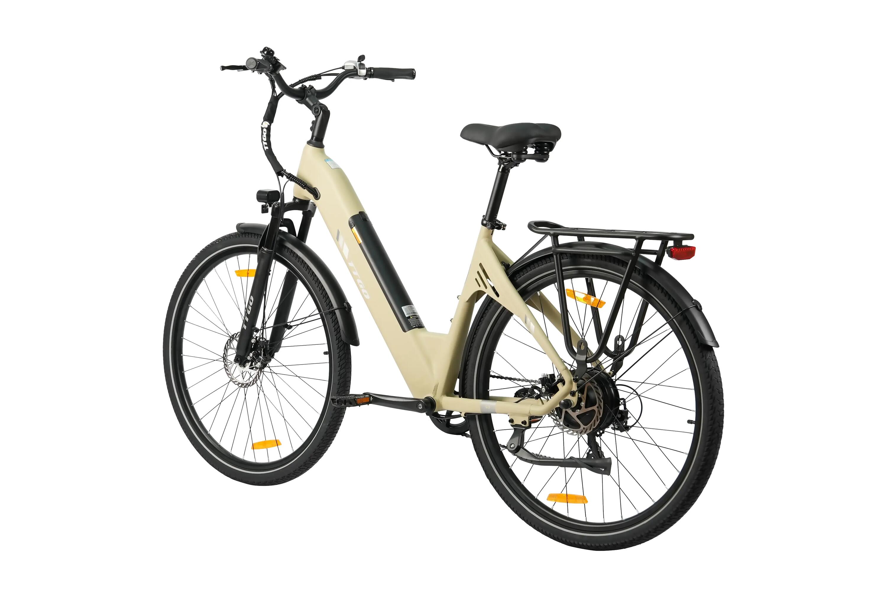 Bicicleta Eléctrica TTGO C3 SE, Batería 36V 18AH, Neumáticos 28*2.0PULGADAS 6/7