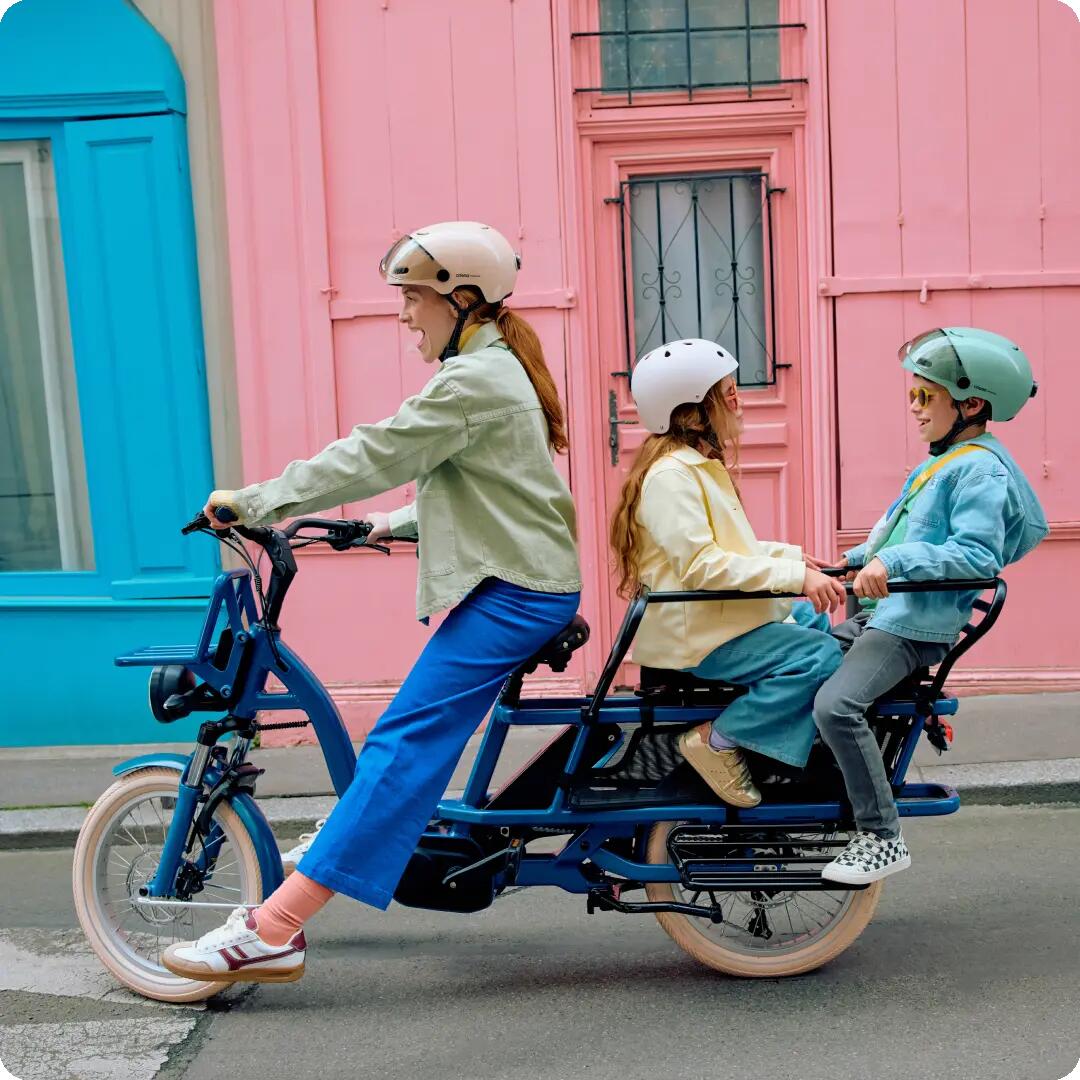 Vélo Cargo GAYA, L'Incroyable Le Long, Coquelicot, pack Enfant 2/8