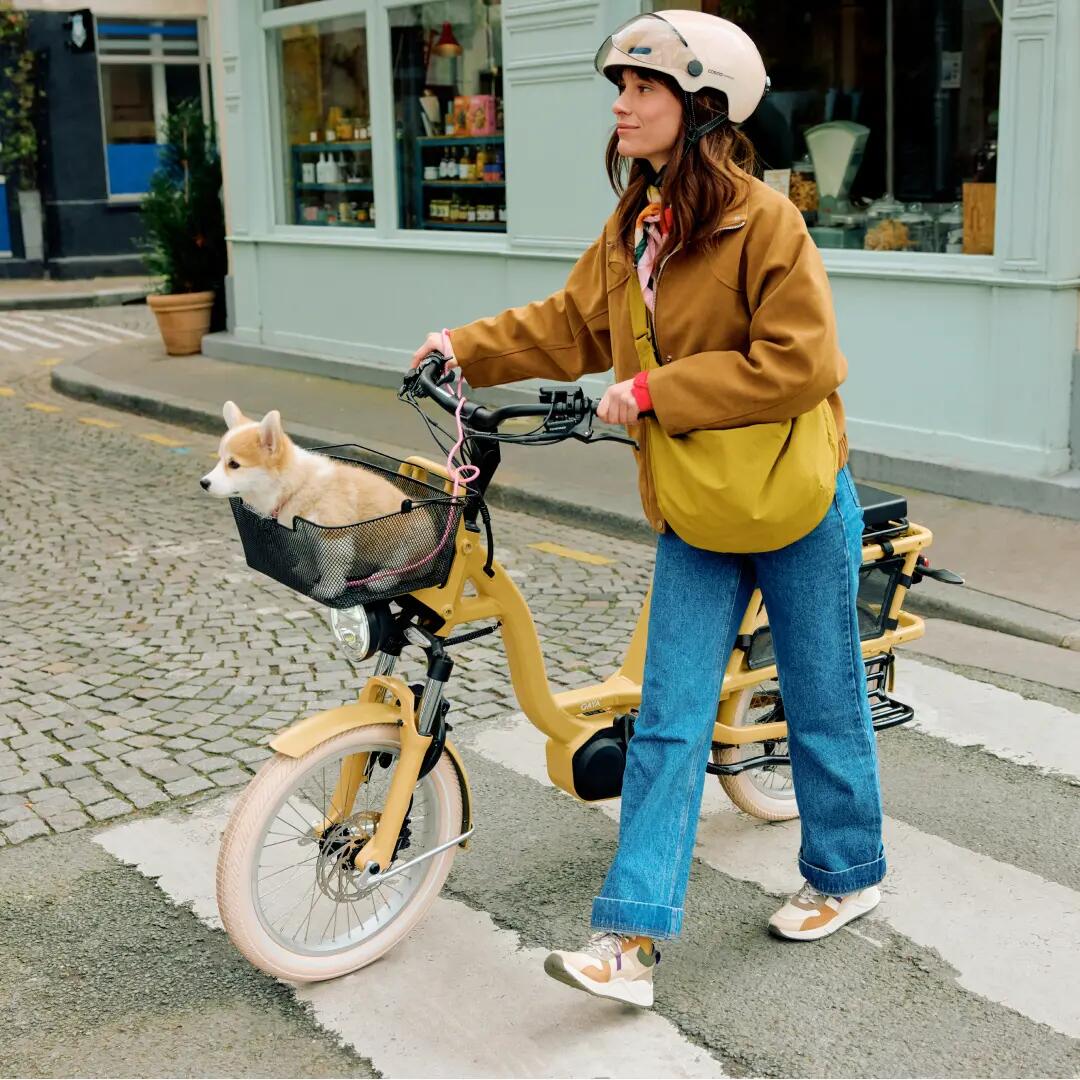 Vélo cargo électrique L'Incroyable Le Court moka pack adulte 2/8