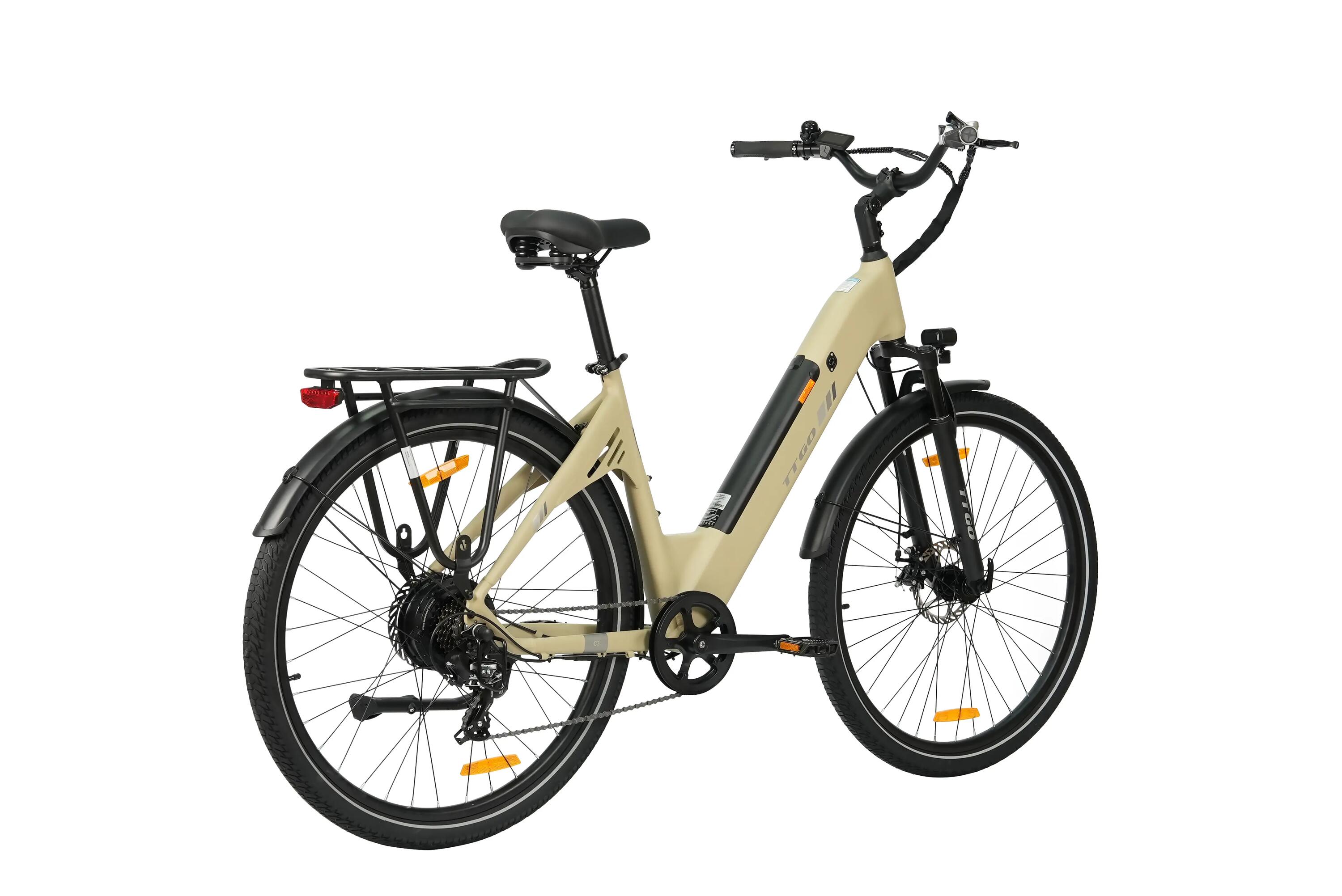 Bicicleta Eléctrica TTGO C3 SE, Batería 36V 18AH, Neumáticos 28*2.0PULGADAS 5/7