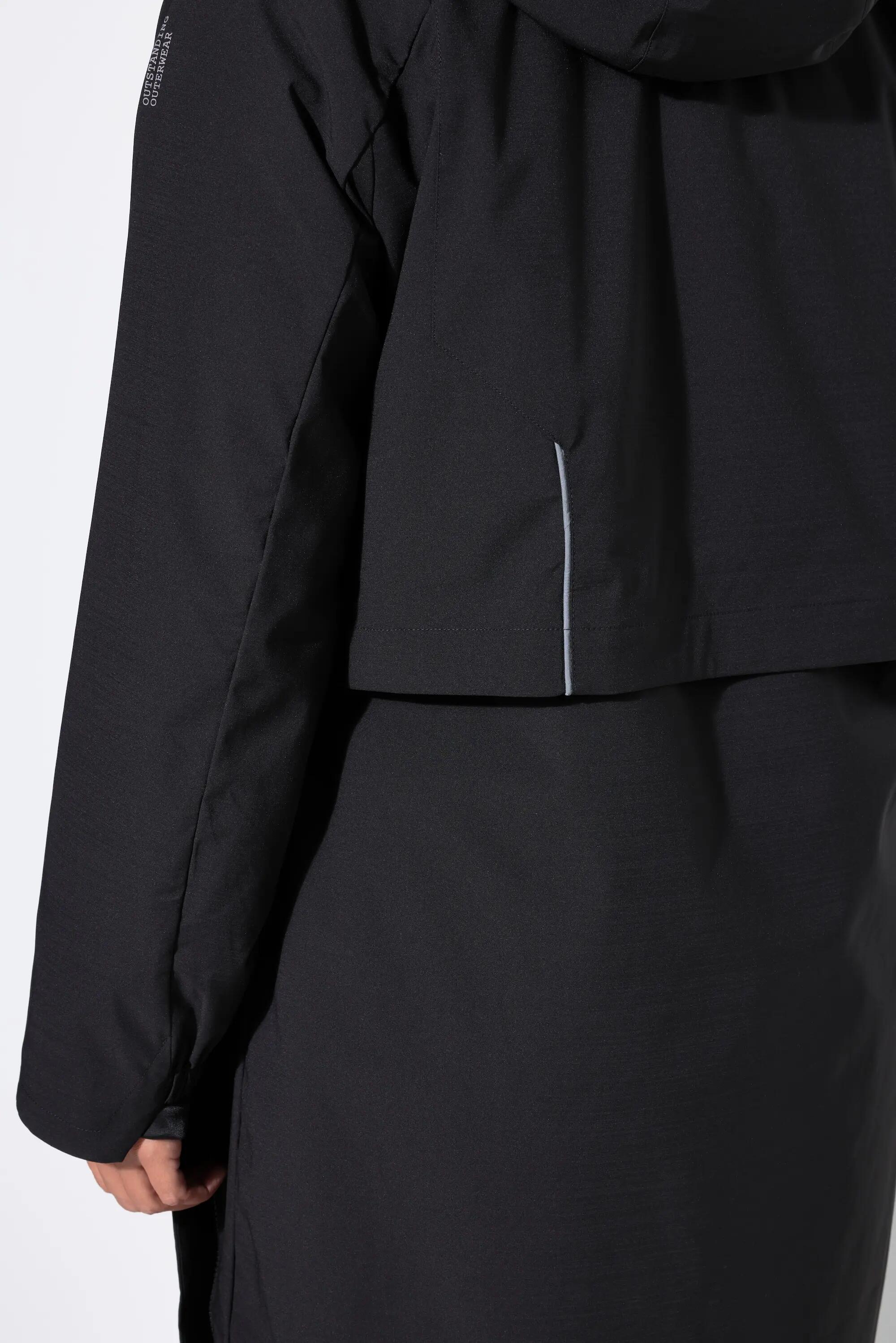 Damen Long-Funktionsjacke wasserdicht Kapuze Windfang 4/7