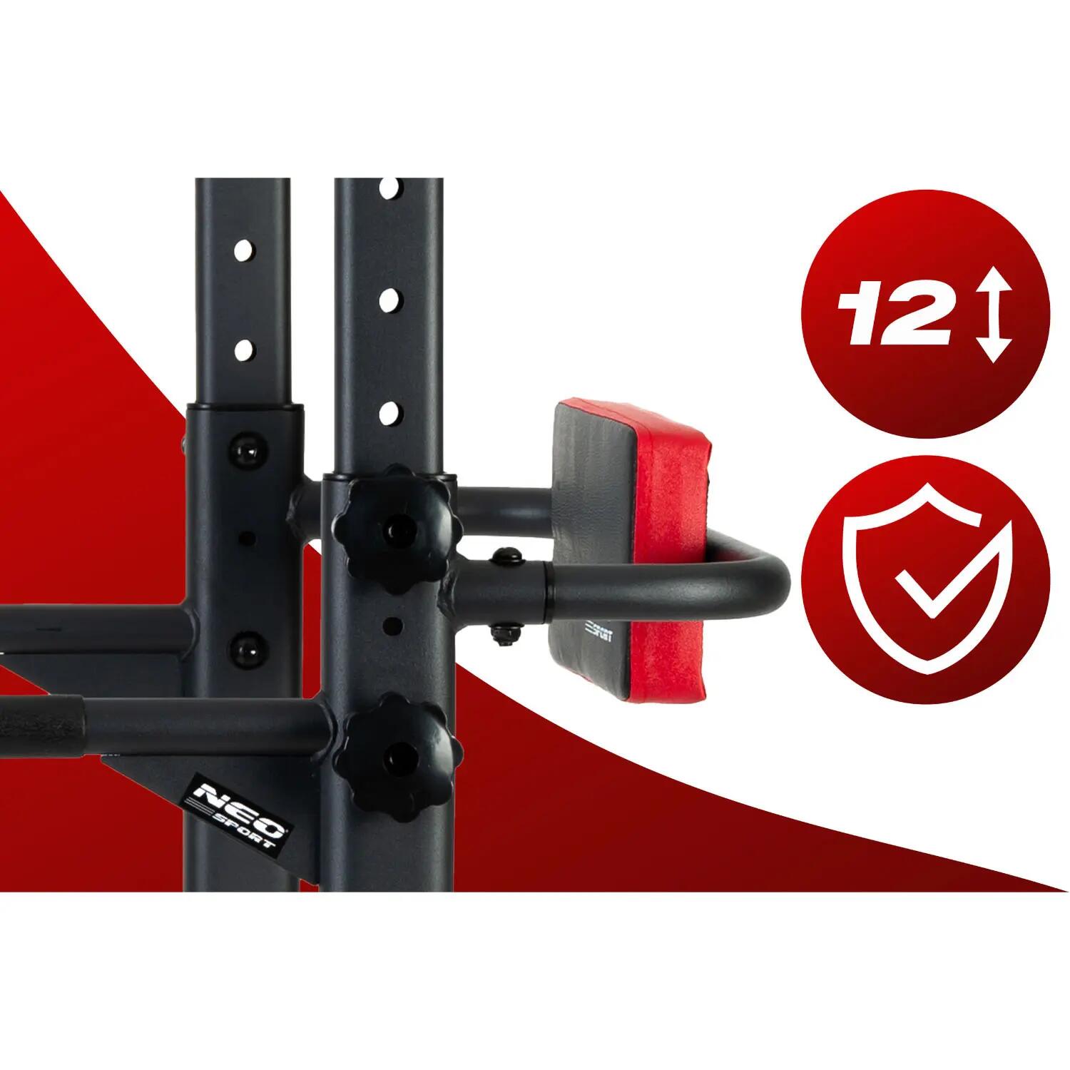 Drążek do podciągania Neo-sport Apex Dip wolnostojący stabilny udźwig 100 kg 5/11