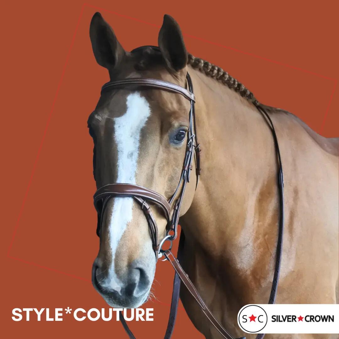Bridon équitation pour cheval Silver Crown Style* Couture 3/3