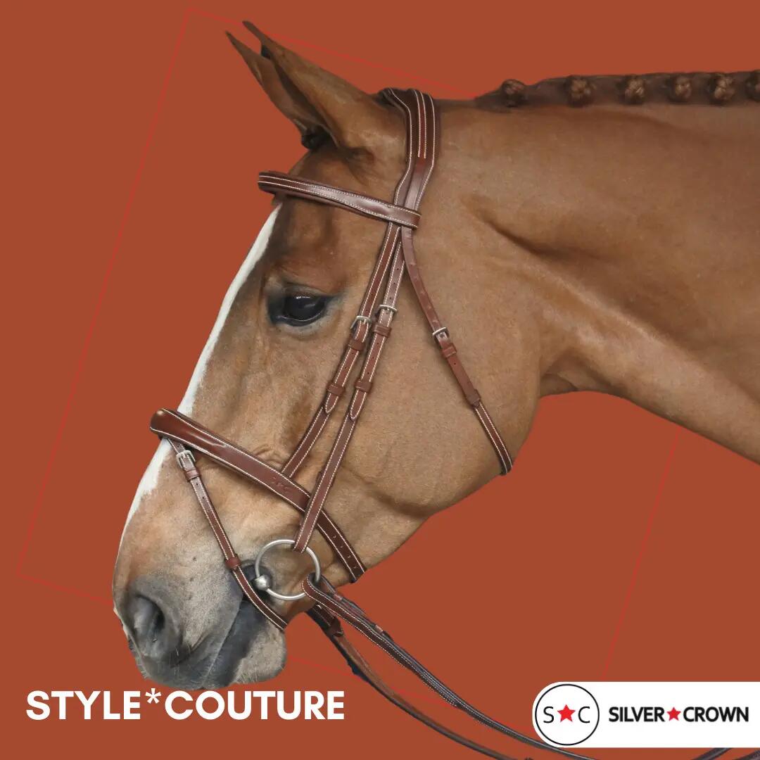 Bridon équitation pour cheval Silver Crown Style* Couture 2/3
