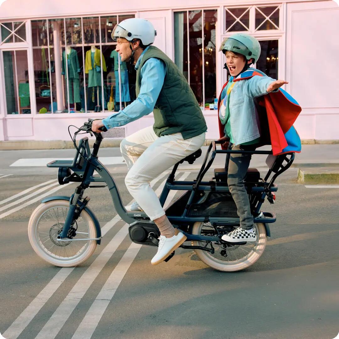 Vélo Cargo GAYA, L'Incroyable Le Court, Tempête, pack adulte + barres 2/8