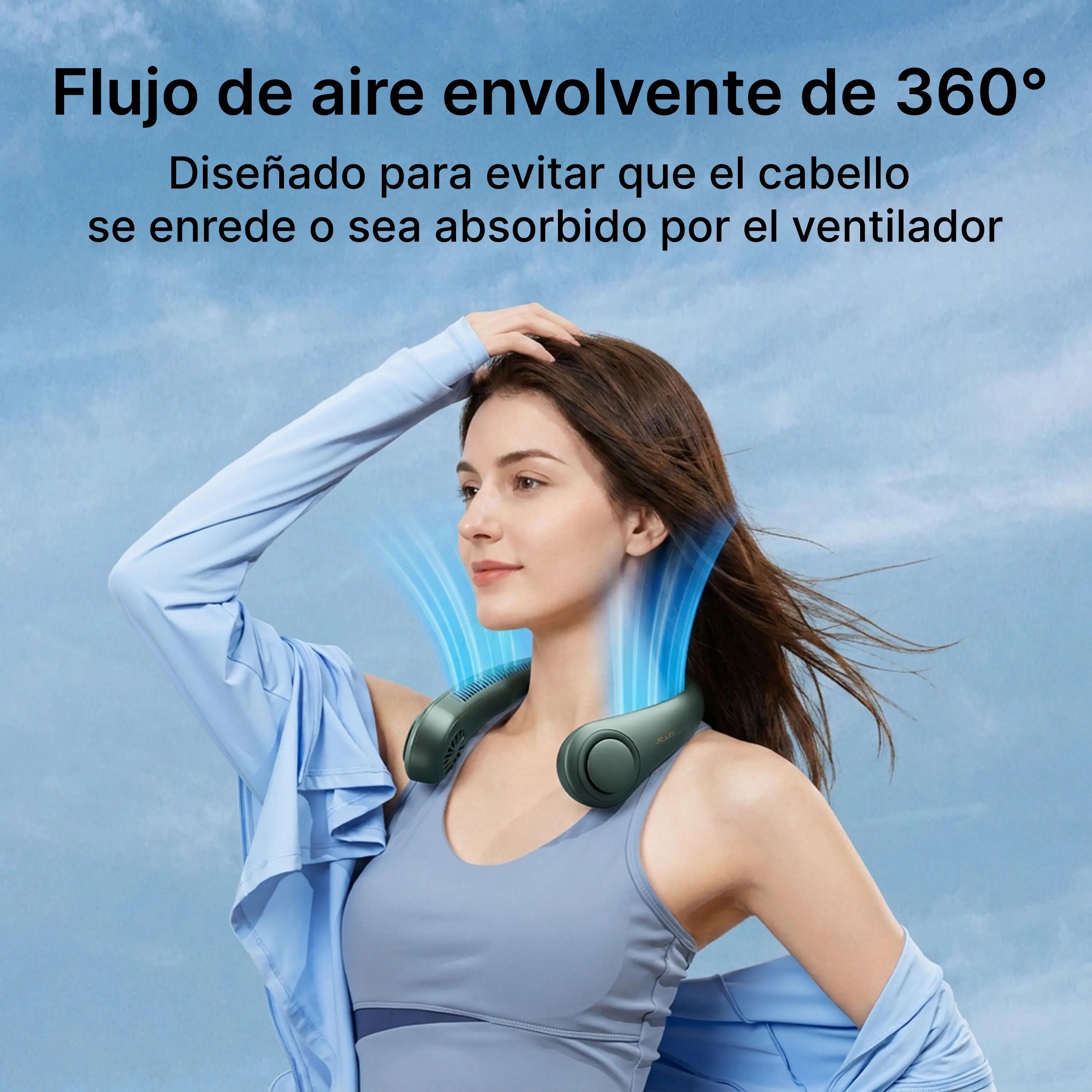 Ventilador de cuello Jisulife Life 3 4000 mAh verde 2/10