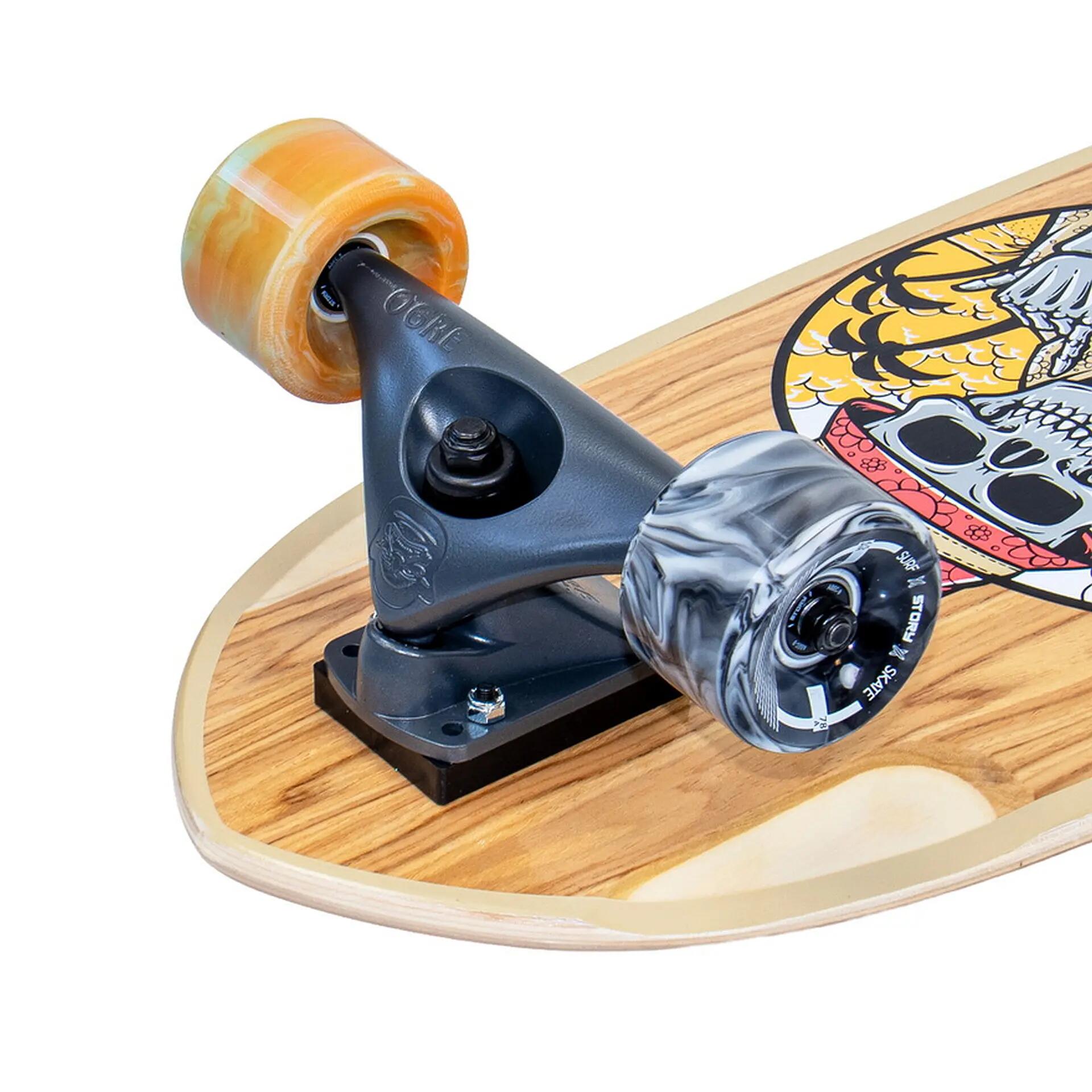 Surfskate  Riptide, Black-orange 2/2