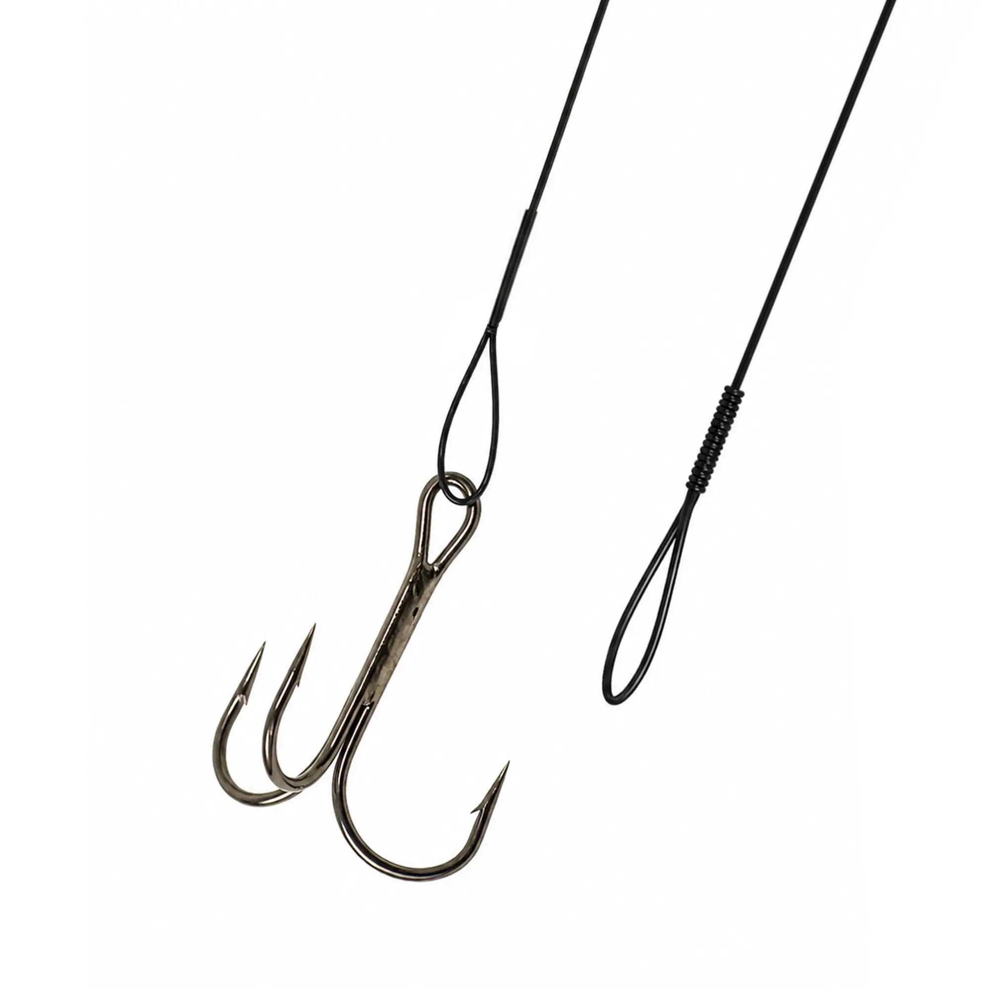 DLT Steel Leaders with Treble Hook - 30 Pieces - 15 20 and 30 cm 4/6