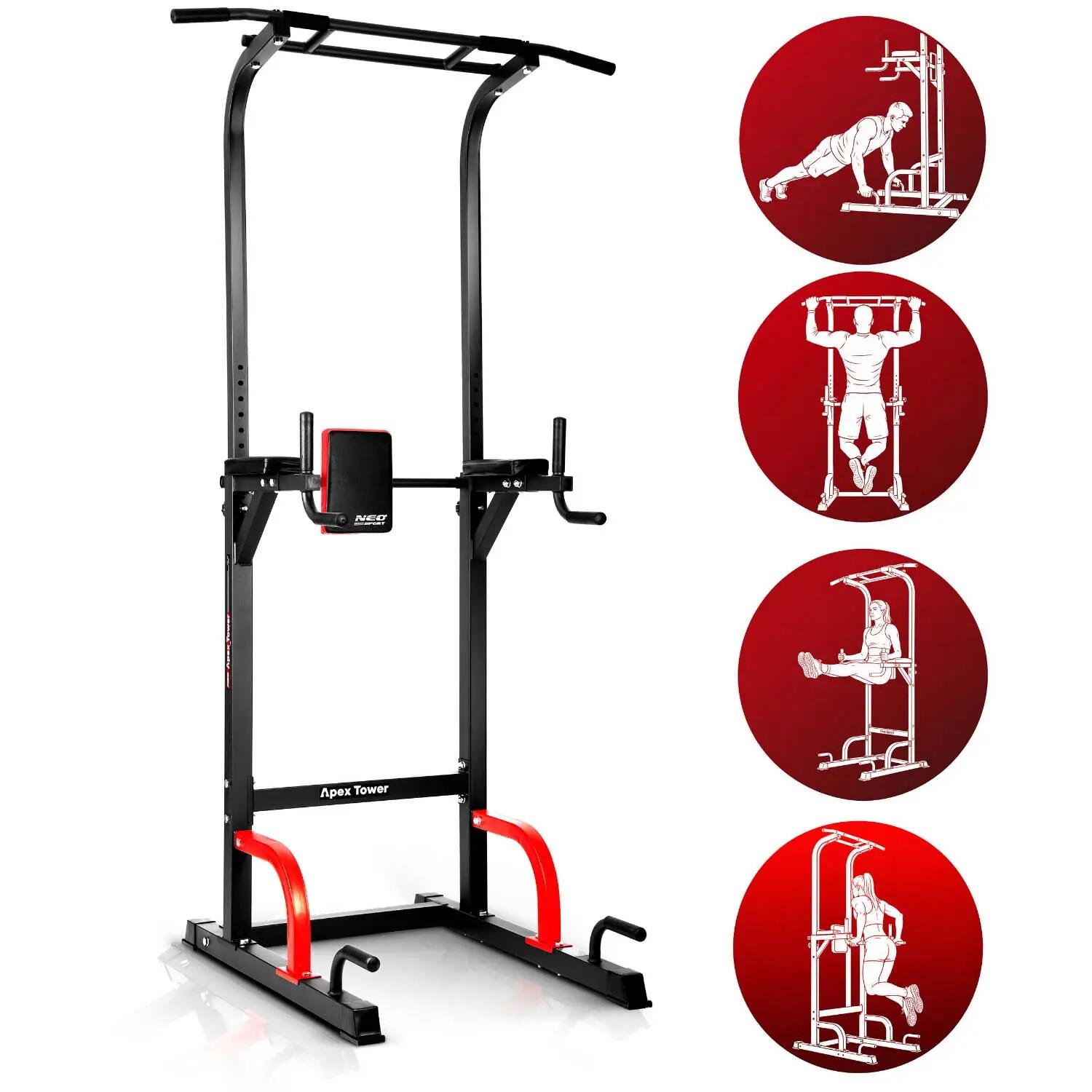 Drążek do podciągania Neo-sport Apex Frame wolnostojący stabilny udźwig 150 kg 4/12