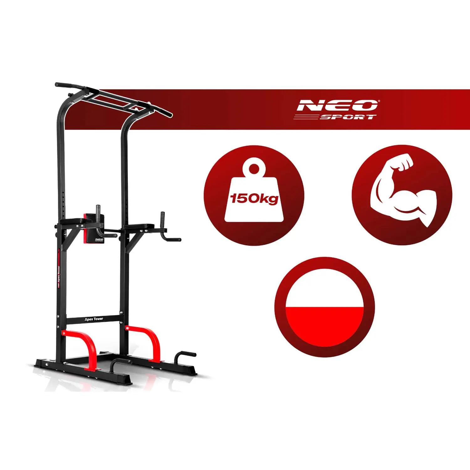 Drążek do podciągania Neo-sport Apex Frame wolnostojący stabilny udźwig 150 kg 2/12