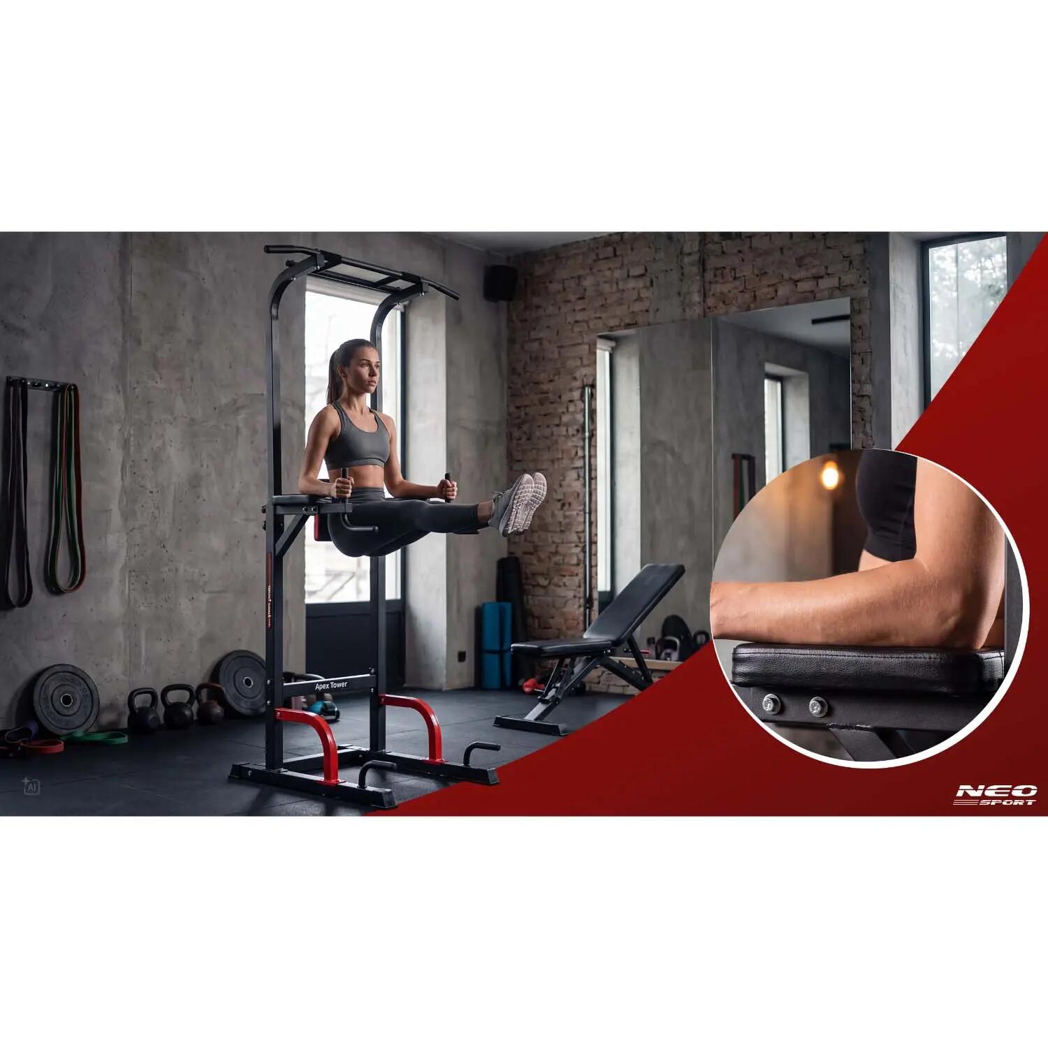 Drążek do podciągania Neo-sport Apex Frame wolnostojący stabilny udźwig 150 kg 11/12