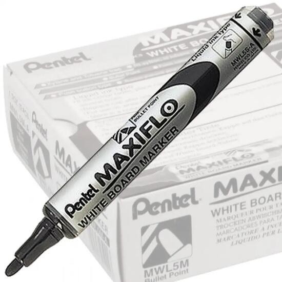 Maxiflo Whiteboard Marker MWL5M Zwart - 12 stuks