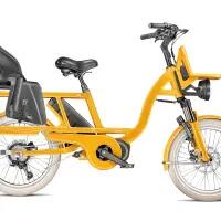 Vélo Cargo GAYA, L'Incroyable Le Court, Safran, pack bébé