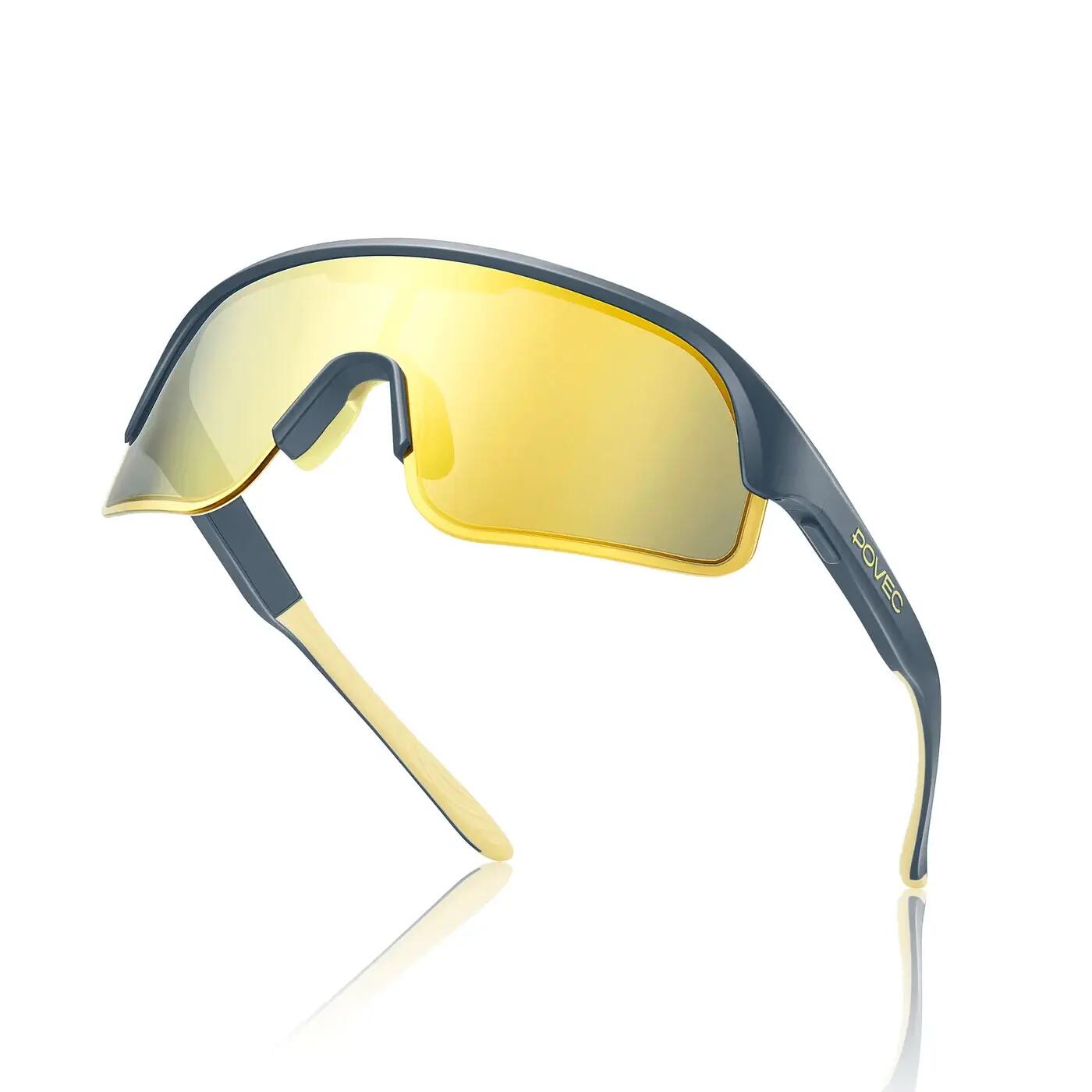 Lunettes de Soleil de Sport Électrochromiques C1 Bleu Denim - Or Revo 4/5