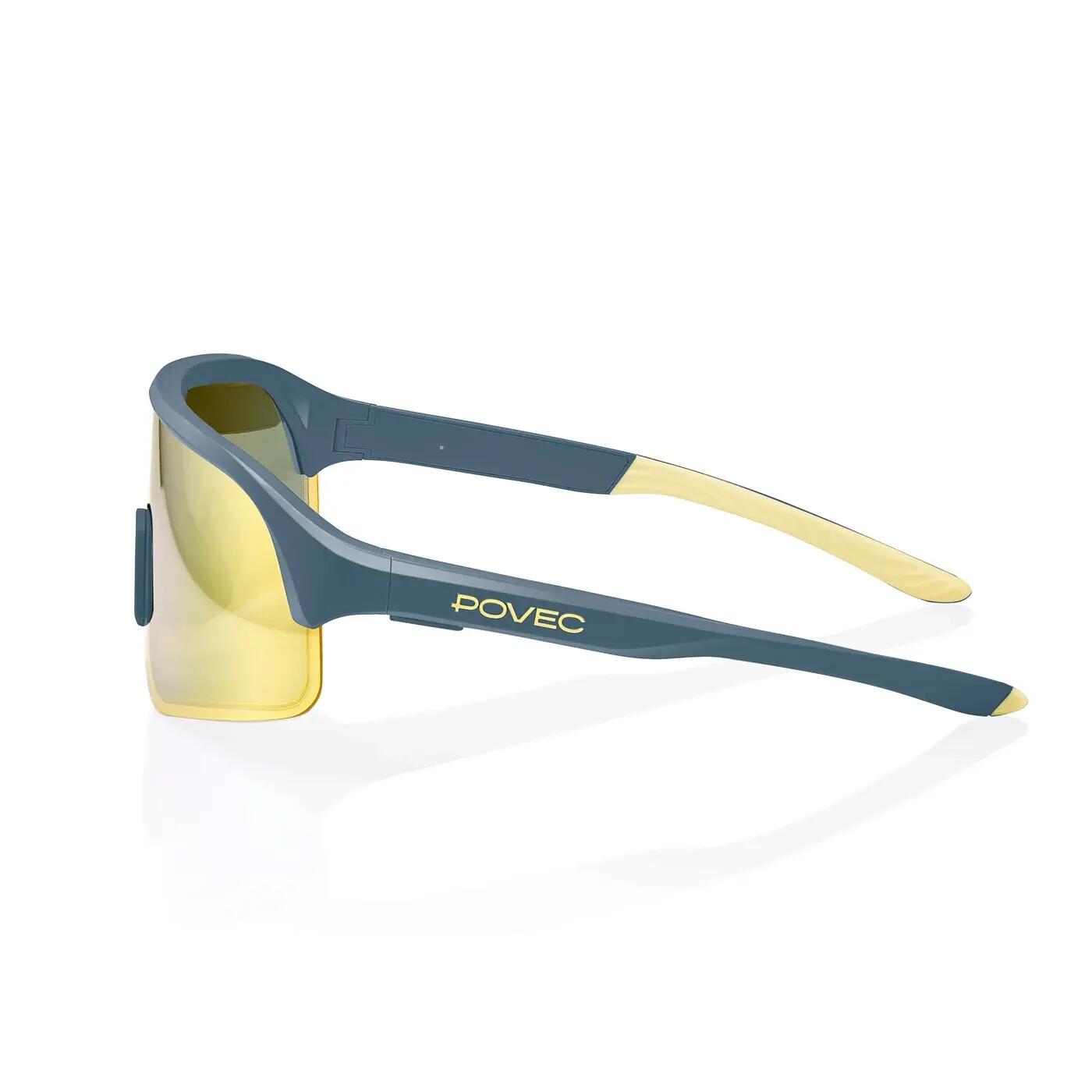 Lunettes de Soleil de Sport Électrochromiques C1 Bleu Denim - Or Revo 3/5