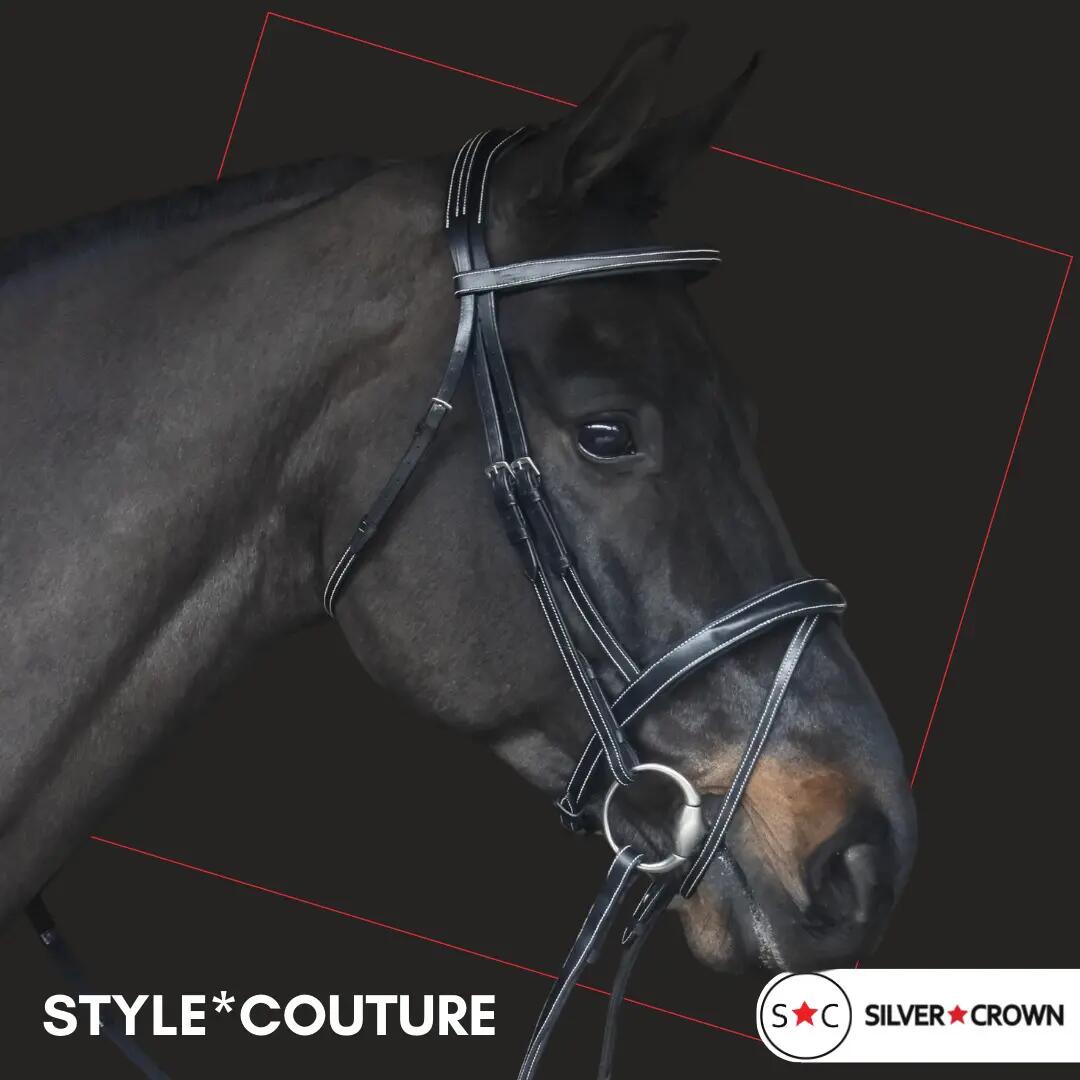 Bridon équitation pour cheval Silver Crown Style* Couture 2/2