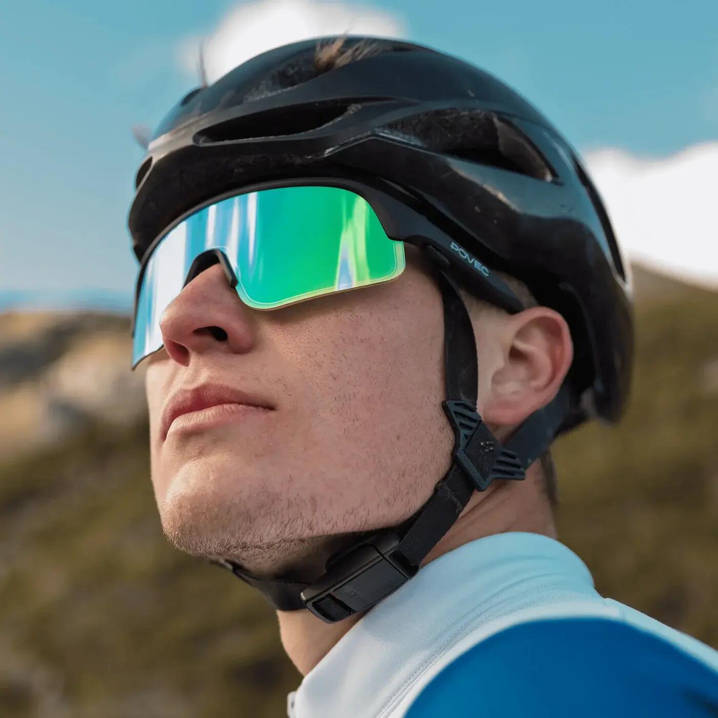 Lunettes de Soleil de Sport Électrochromiques C1 Noir Mat - Vert Revo 6/6
