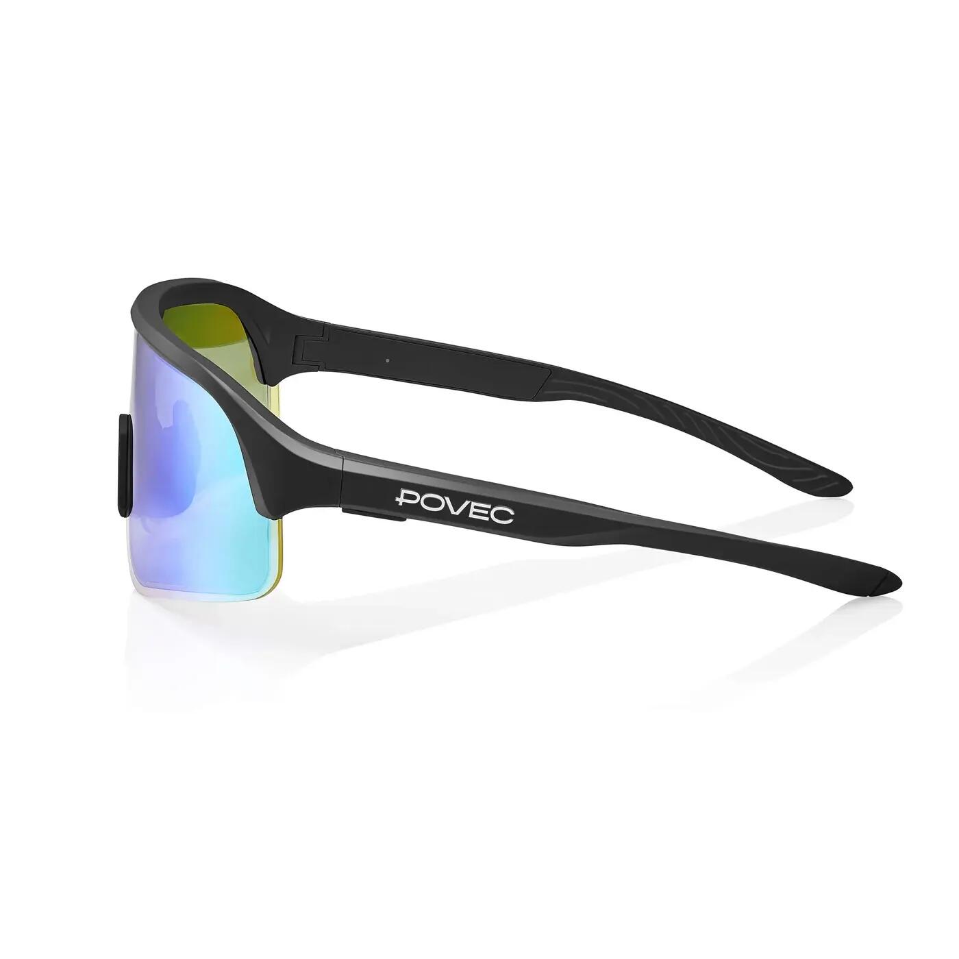 Lunettes de Soleil de Sport Électrochromiques C1 Noir Mat - Vert Revo 3/6