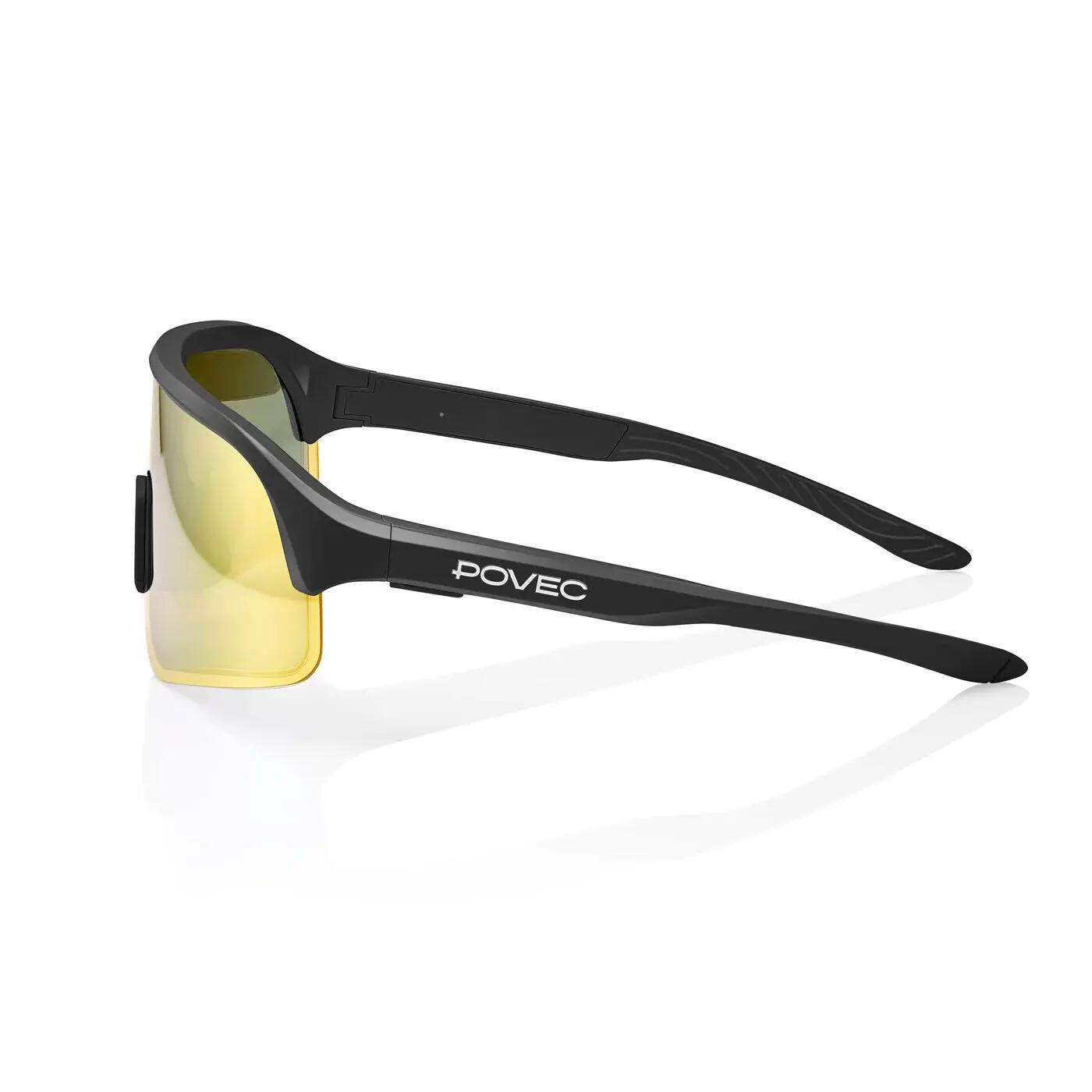 Occhiali da Sole Sportivi Elettrocromici C1 Nero Opaco - Oro Revo 3/7