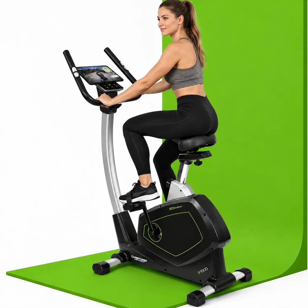 Hometrainer - eigen aandrijving - incl. mat & hartslagband - ECO 1000 9/10