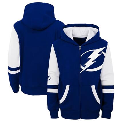 OUTERSTUFF sweat à capuche NHL zippé intégral Youth, Tampa Bay, 12M bleu