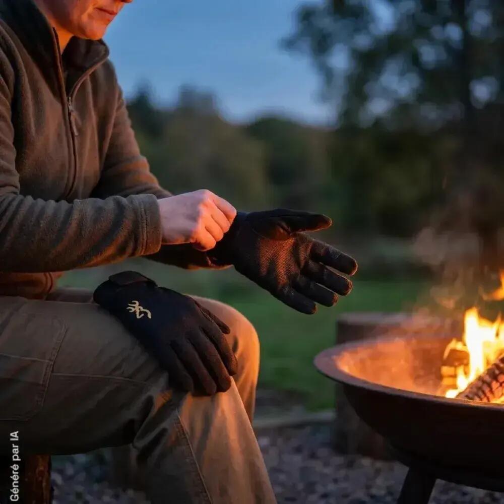 Gants Browning Pro Shooter noirs à inserts mesh 1/5