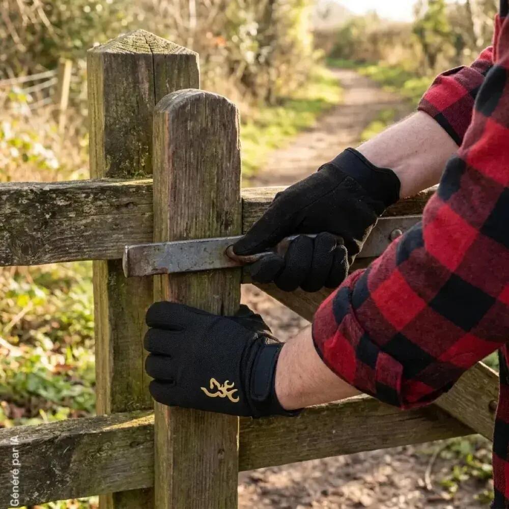 Gants Browning Pro Shooter noirs à inserts mesh 5/5