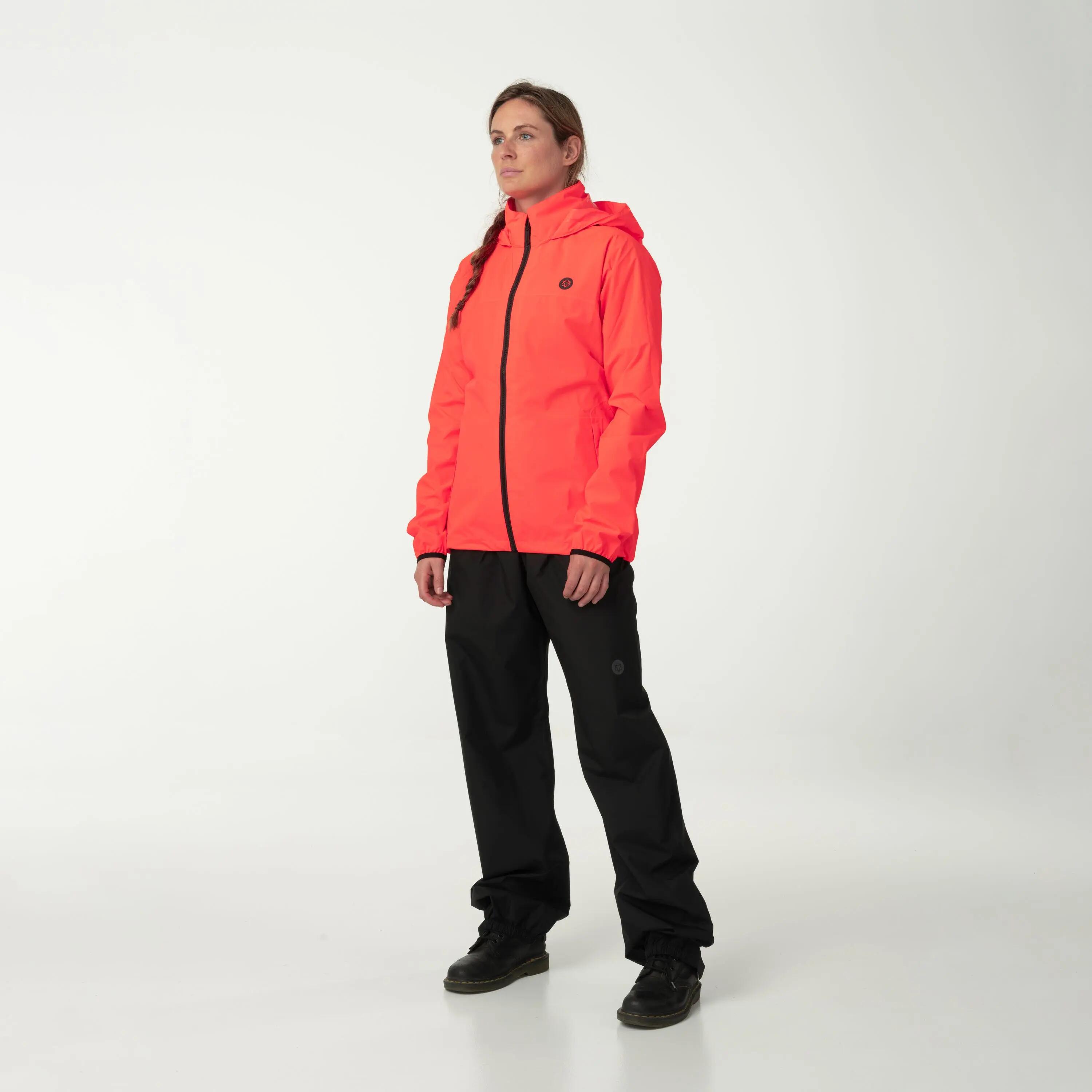 Chaqueta impermeable ciclismo urbana transpirable alta visibilidad Essential Go 2/7