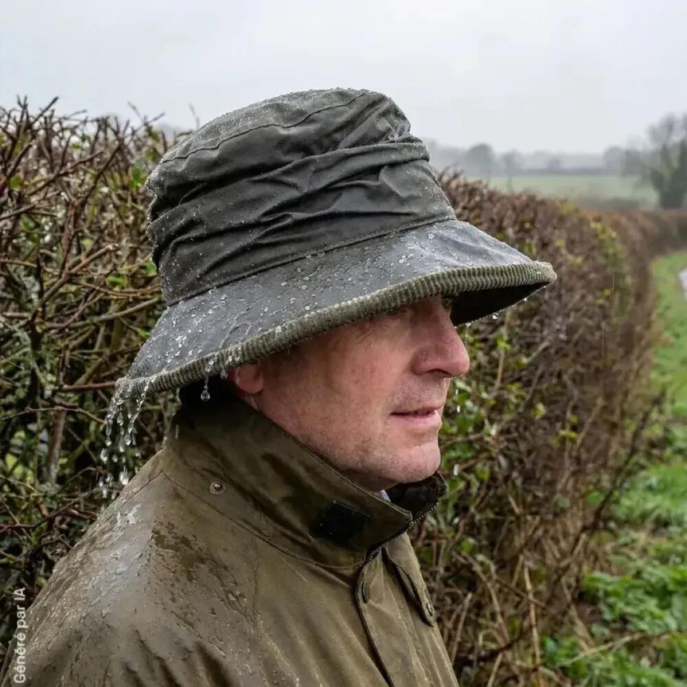 Chapeau Walker & Hawkes Diana Country vert en coton ciré 5/5