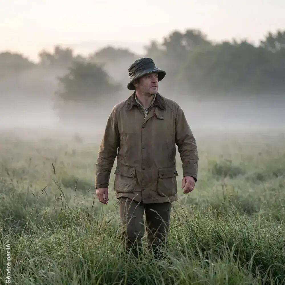 Chapeau Walker & Hawkes Diana Country vert en coton ciré 4/5