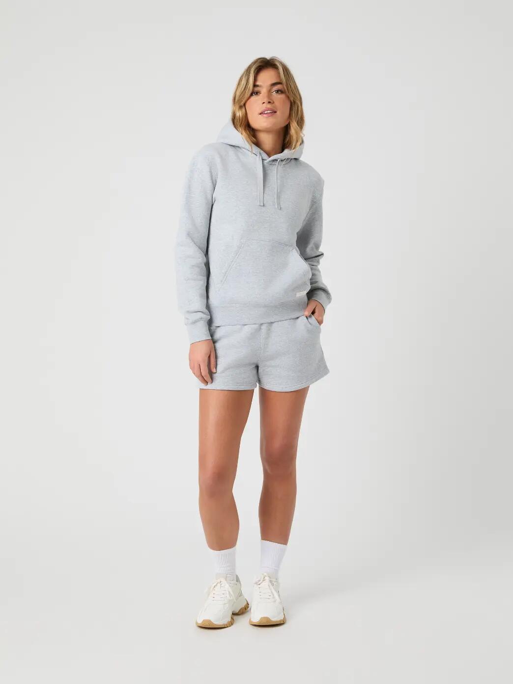 bjorn_borg CENTRE HOODIE femme LIGHT GREY MELANGE 3/5