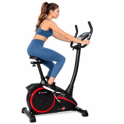 Hometrainer - 9kg magnetische rem - bluetooth - 150kg - al 2 s digital - zilver