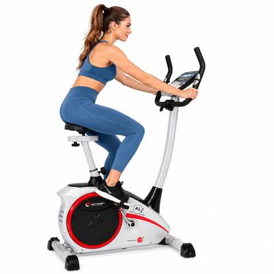 Hometrainer - 9kg magnetische rem - bluetooth - 150kg - al 2 s digital - zilver